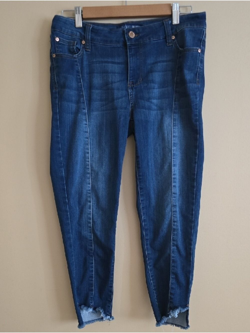 Celebrity Blues Los Angels Women's Size 10 Petite 10P Blue Front Vertical Accent